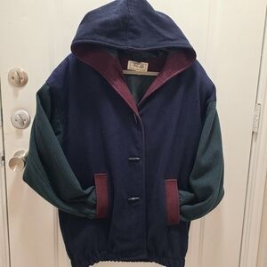 VTG Clipper Boy Mens Medium Wool Acrylic Jacket Coat Toggle Button Korea